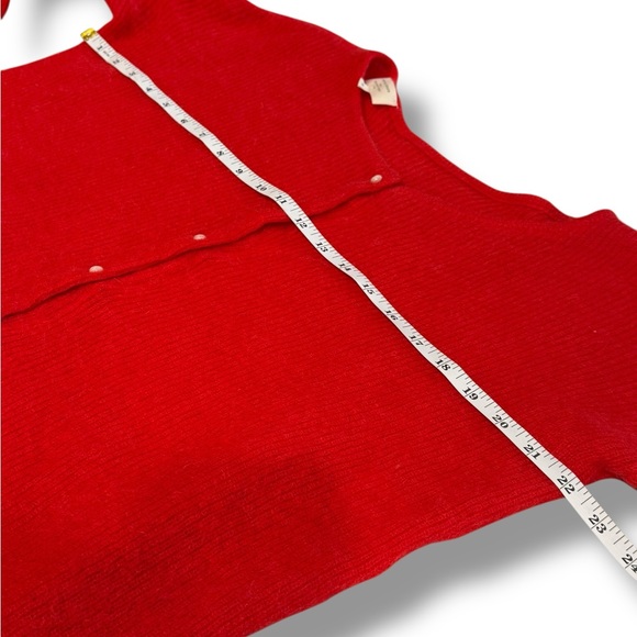 Sezane Gaspars Red Button Soft Cardigan Mohair Alpaca Sz M - Picture 6 of 11